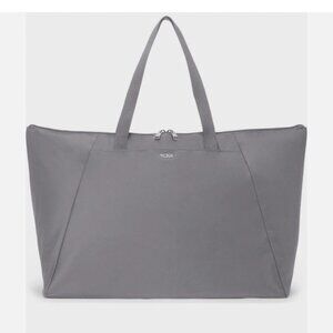 Tumi Just In Case Tote Size Large Travel Bag Gray Silver Color